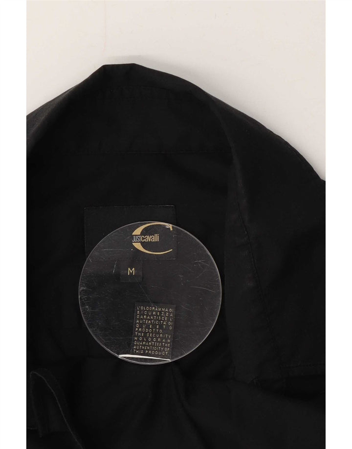 Just Cavalli Womens Shirt UK 14 Medium Black