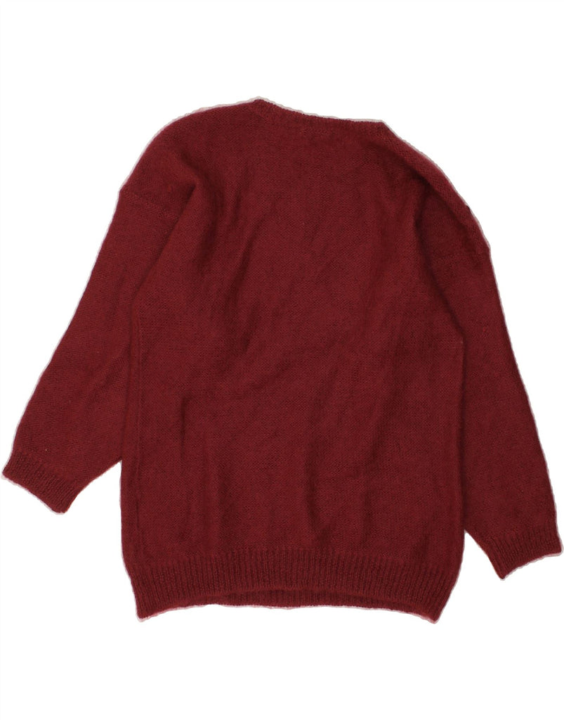 VINTAGE Womens Crew Neck Jumper Sweater IT 42/44 Medium Burgundy Mohair | Vintage Vintage | Thrift | Second-Hand Vintage | Used Clothing | Messina Hembry 