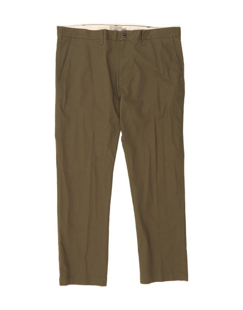 MARKS & SPENCER Mens Straight Chino Trousers W38 L29 Khaki Cotton Vintage Marks & Spencer and Second-Hand Marks & Spencer from Messina Hembry 