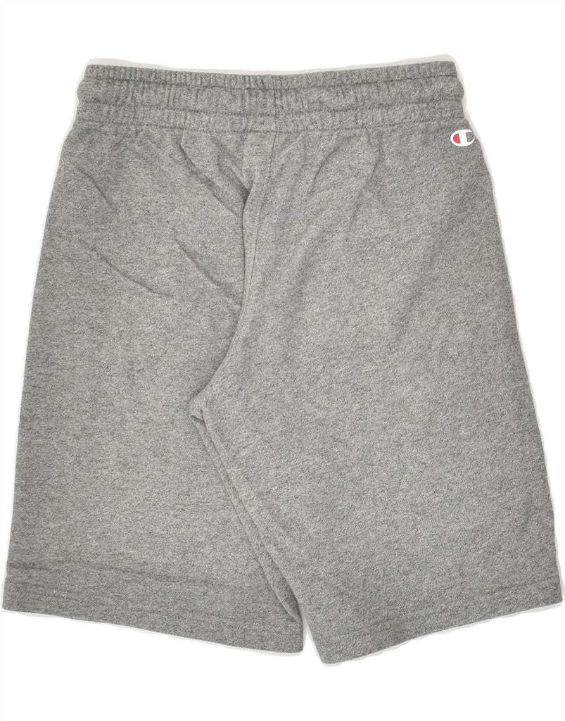 CHAMPION Boys Graphic Sport Shorts 9-10 Years Medium Grey Flecked Cotton | Vintage Champion | Thrift | Second-Hand Champion | Used Clothing | Messina Hembry 