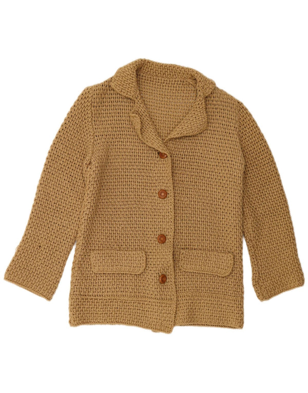 Vintage Womens Cardigan Sweater UK 16 Large Beige