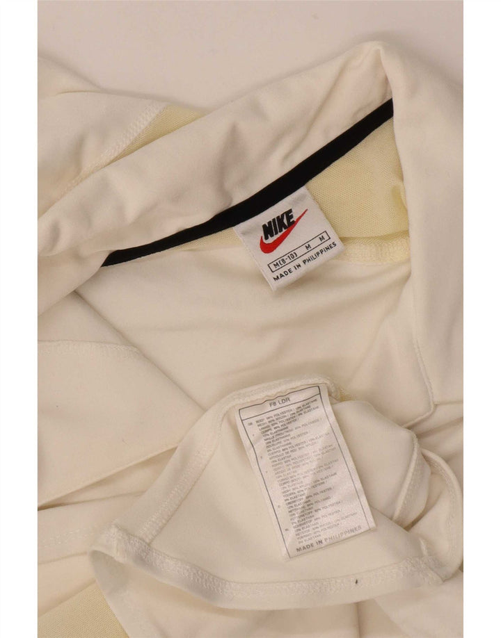 Nike Womens Polo Shirt US 8/10 Medium White Colourblock Polyester