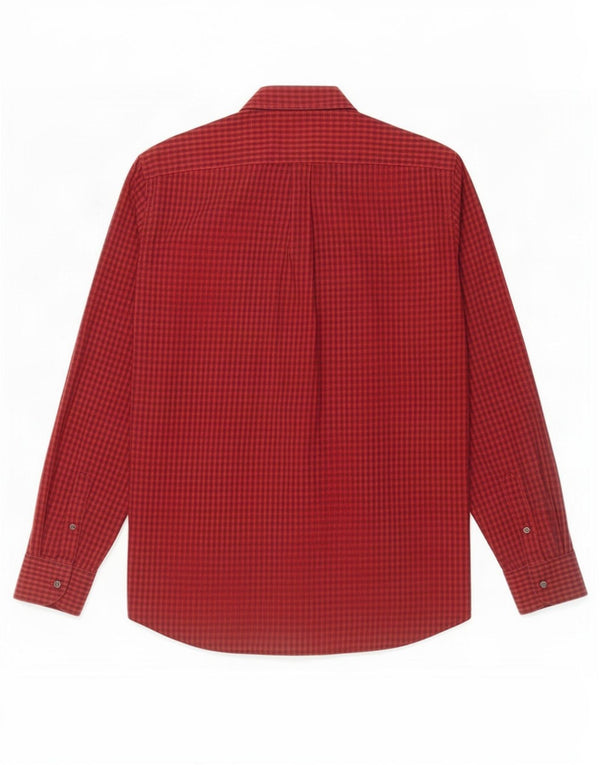 Harmont & Blaine Mens Shirt Large Red Check Cotton