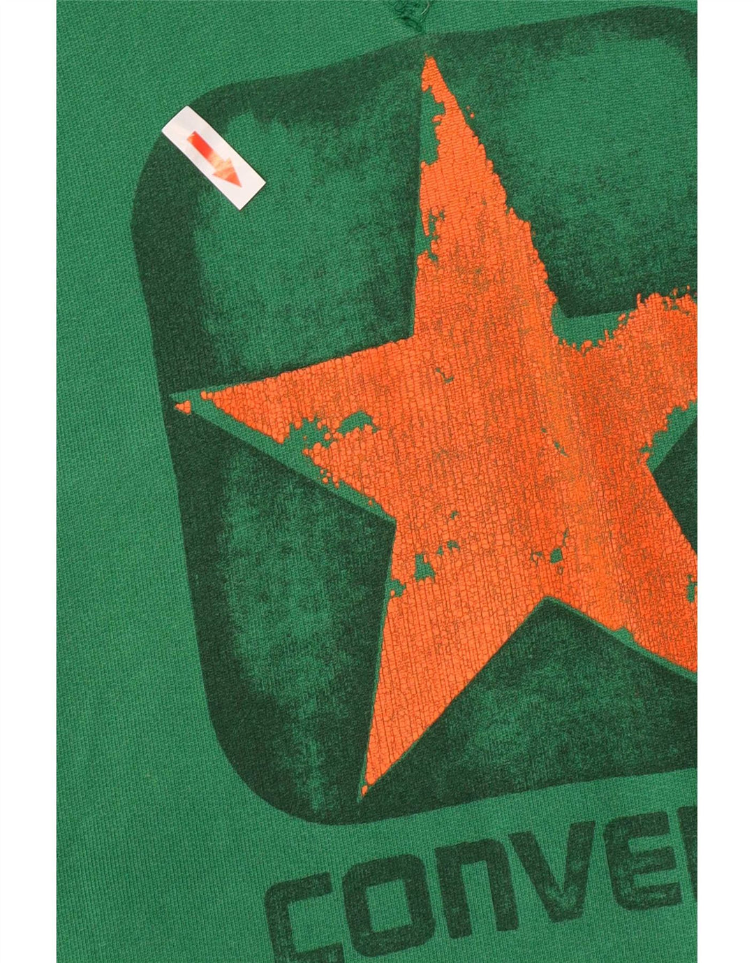 Converse Mens Graphic Hoodie Jumper Large Green Cotton