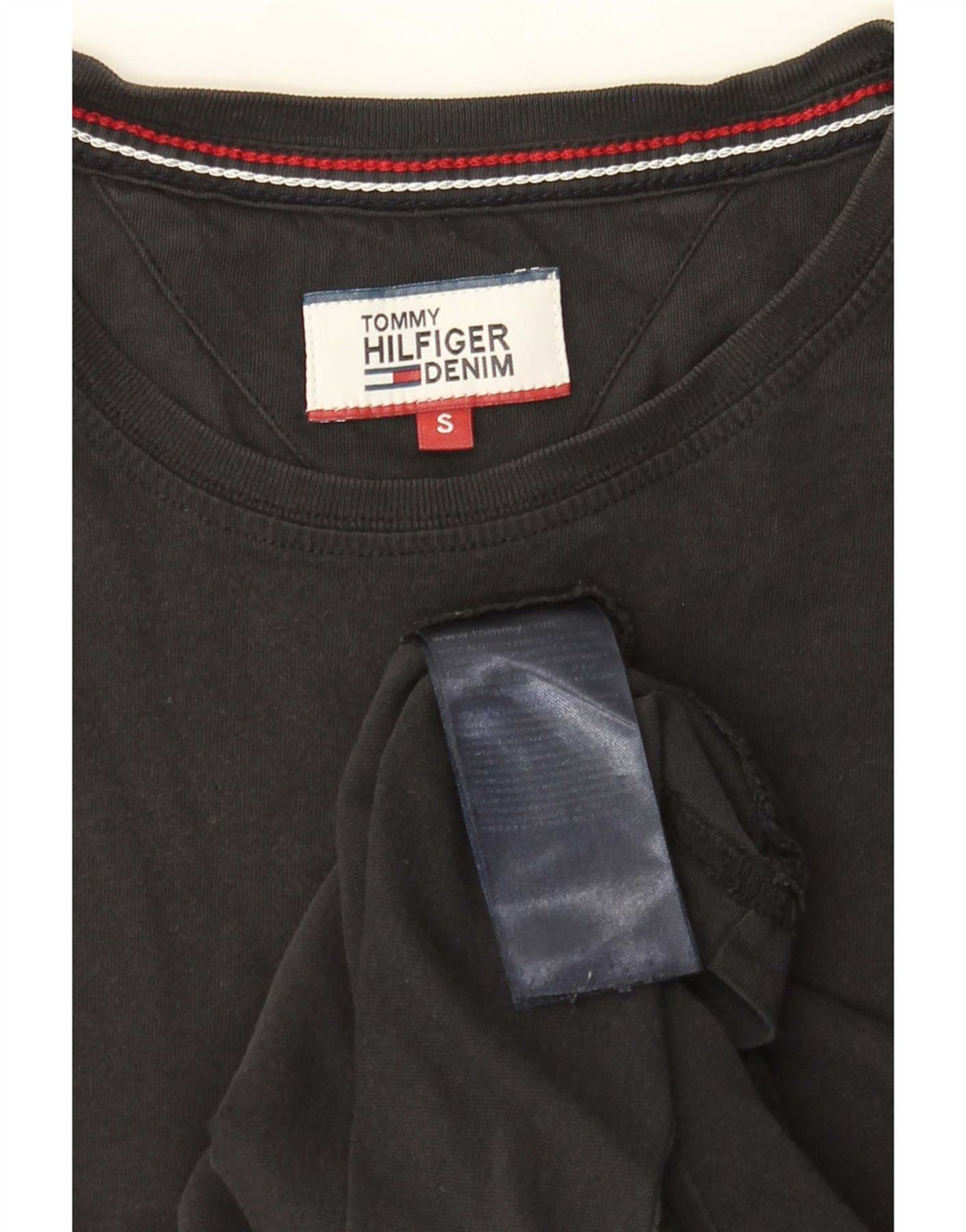 Tommy Hilfiger Mens T-Shirt Top Small Black Cotton