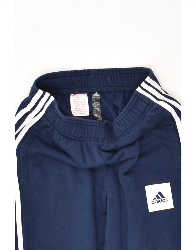 ADIDAS Boys Tracksuit Trousers Joggers 11-12 Years Navy Blue Cotton | Vintage Adidas | Thrift | Second-Hand Adidas | Used Clothing | Messina Hembry 