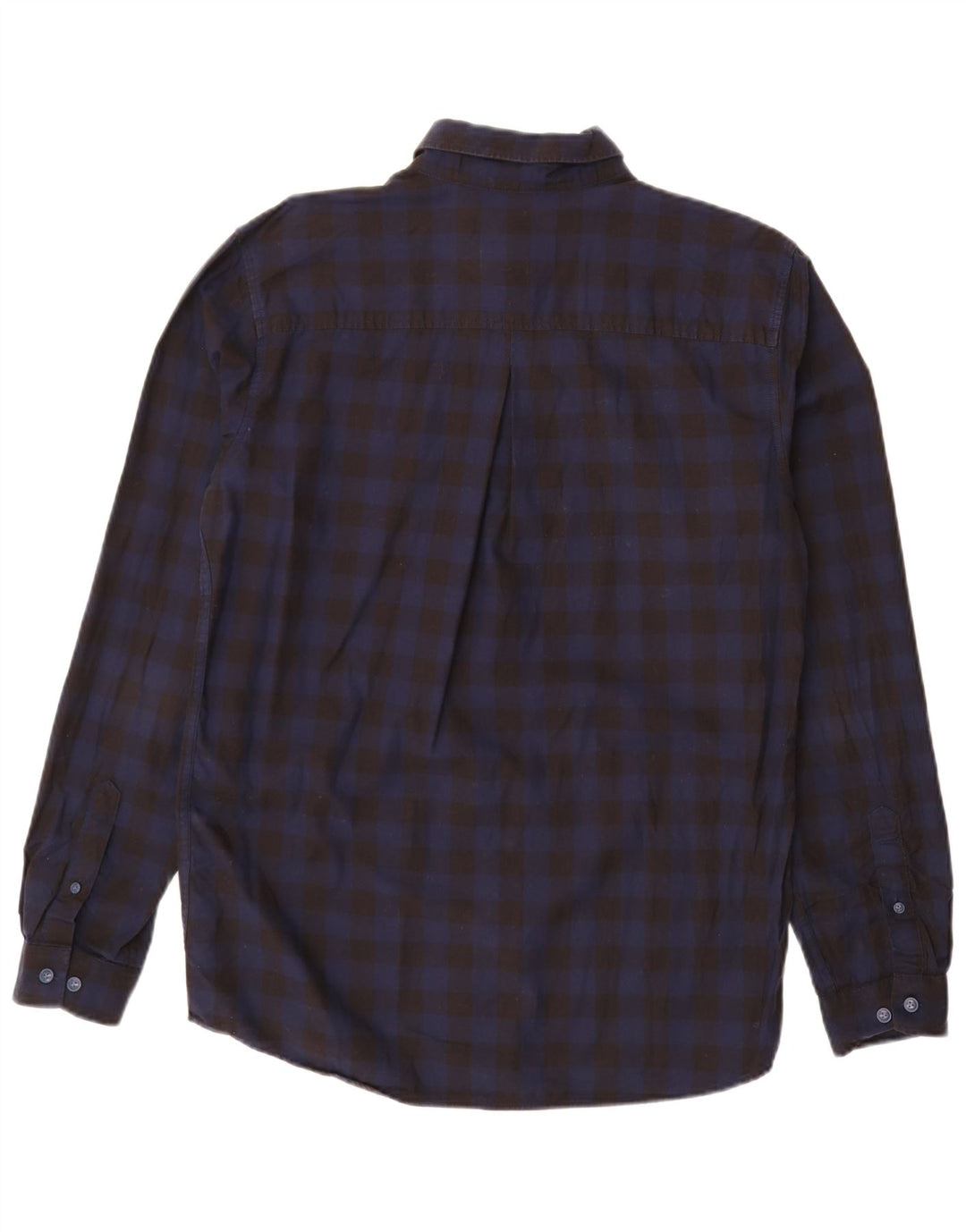 JACK & JONES Mens Slim Fit Shirt Large Black Gingham Cotton