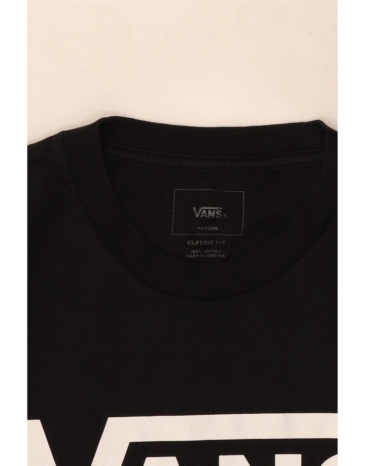 Vans Mens Classic Fit Graphic T-Shirt Top Medium Black Cotton