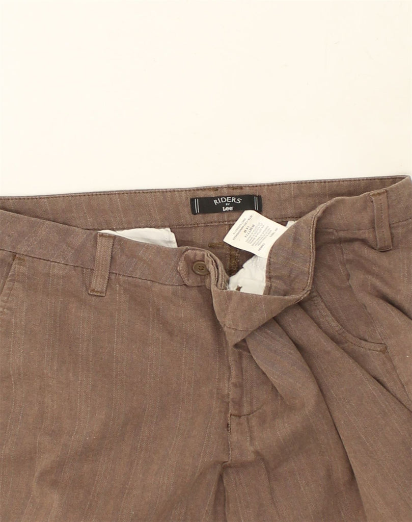 LEE Womens Riders Straight Casual Trousers UK 14 Large W34 L31 Brown | Vintage Lee | Thrift | Second-Hand Lee | Used Clothing | Messina Hembry 