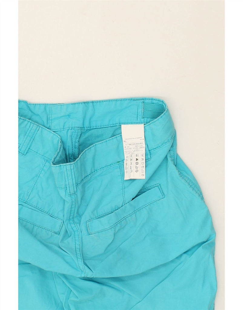 BENETTON Girls Chino Shorts 10-11 Years XL W28 Turquoise Cotton | Vintage Benetton | Thrift | Second-Hand Benetton | Used Clothing | Messina Hembry 