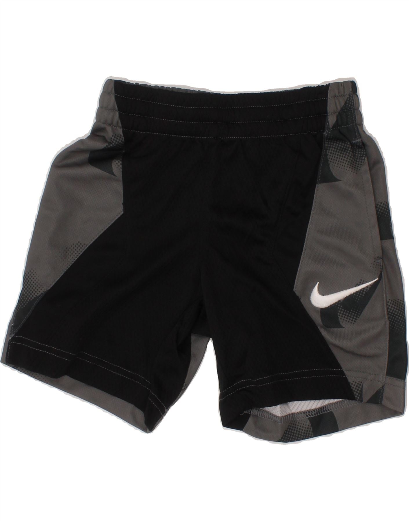 NIKE Boys Graphic Sport Shorts 3-4 Years XS Black Colourblock Polyester Vintage Nike and Second-Hand Nike from Messina Hembry 