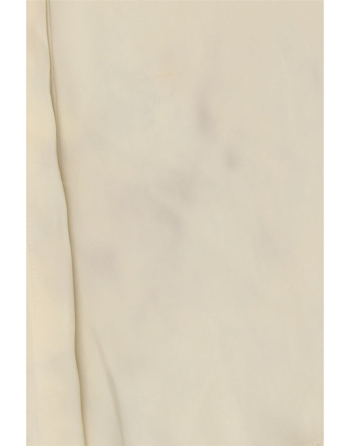 Zara Womens Shirt Blouse UK 6 XS Off White Polyester