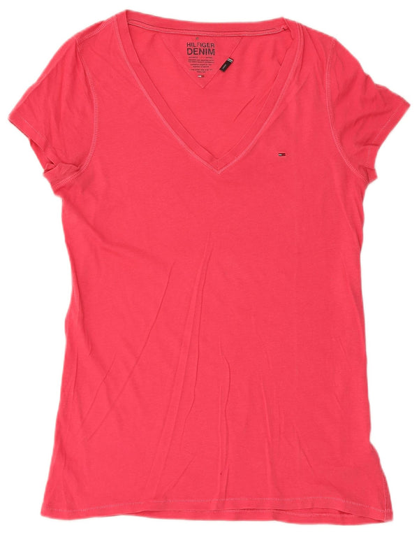 Tommy Hilfiger Womens T-Shirt Top UK 14 Large Pink