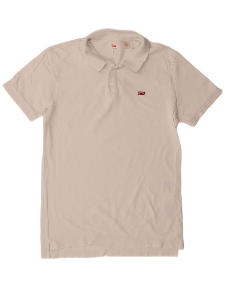 LEVI'S Mens Polo Shirt Medium White Cotton
