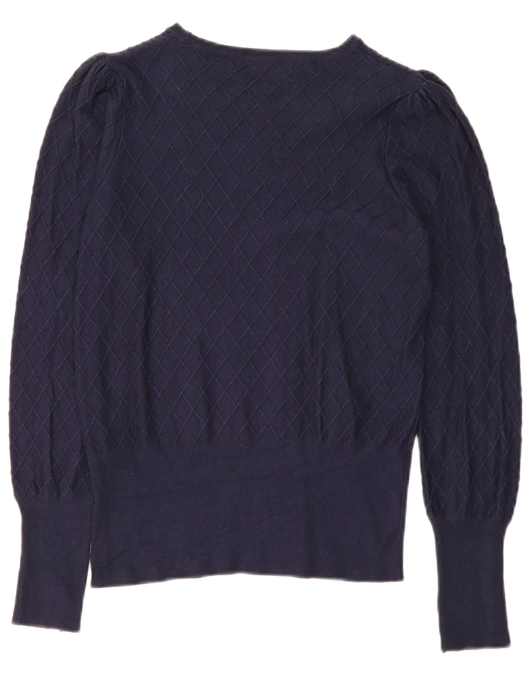 Marks & Spencer Womens Boat Neck Jumper Sweater UK 8 Small Navy Blue