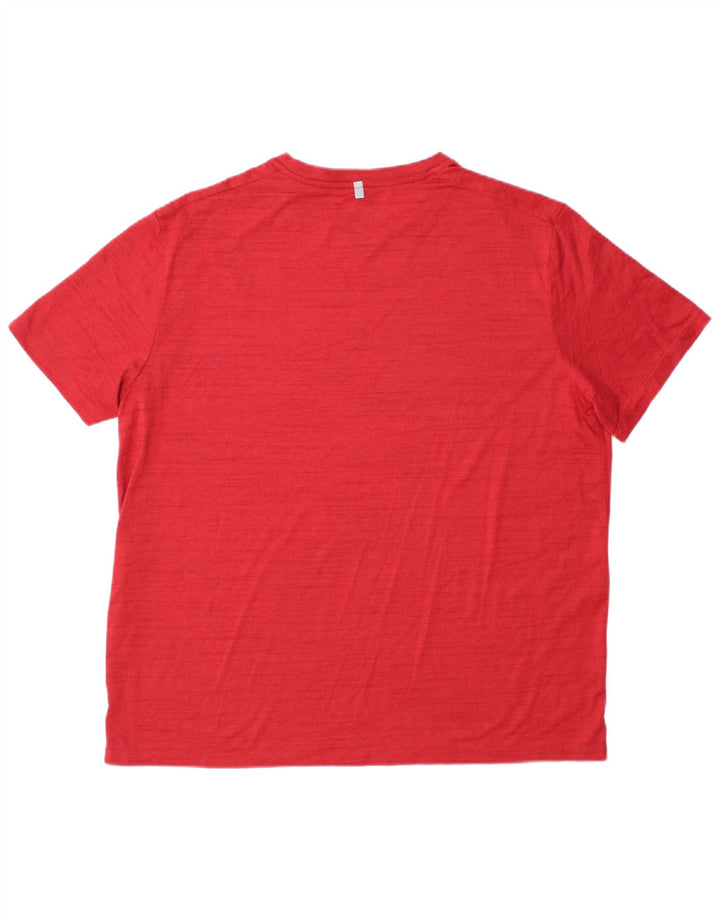 RUSSELL ATHLETIC Mens Dri-Power T-Shirt Top UK 46/48 XL Red Flecked