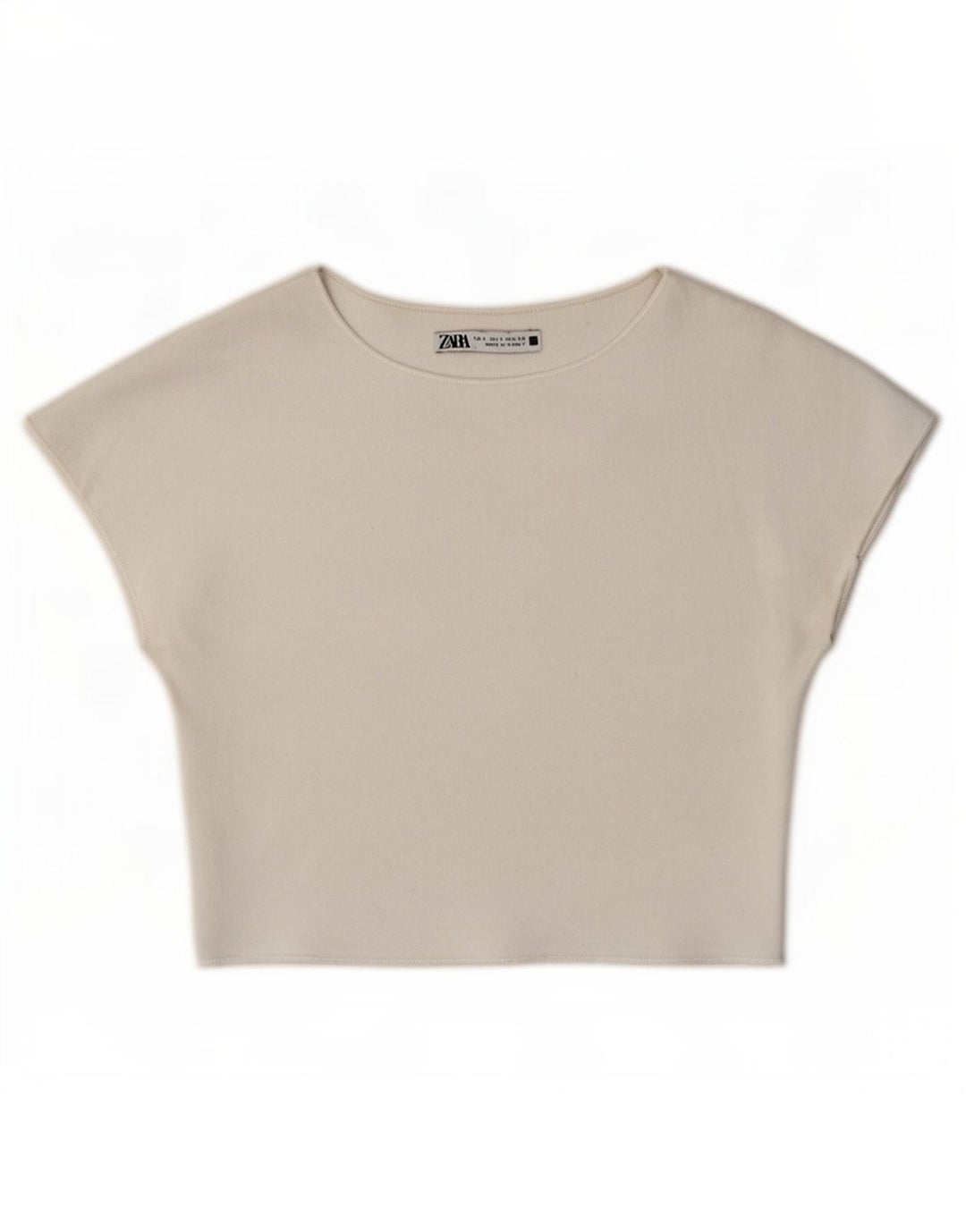 Zara Womens Crop Batwing Blouse Top UK 8 Small White