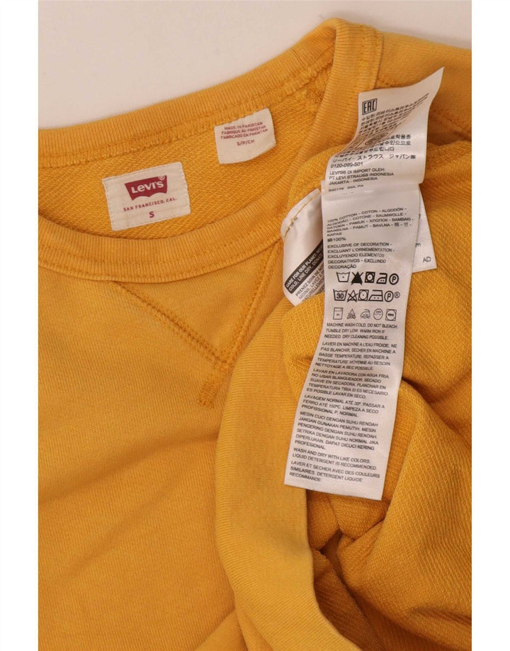 Levi's Mens Sweatshirt Jumper Small Yellow Cotton