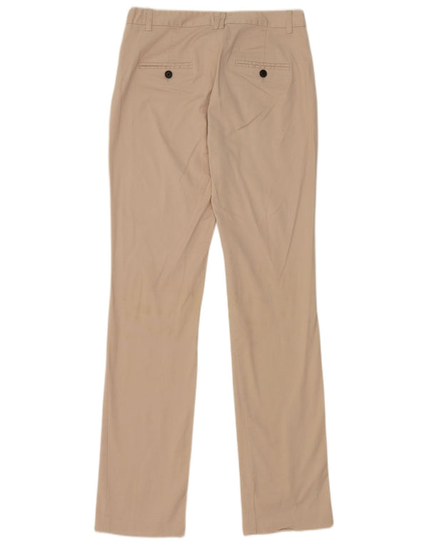 Zara Womens Slim Casual Trousers Size 38 Small W28 L32 Beige Cotton