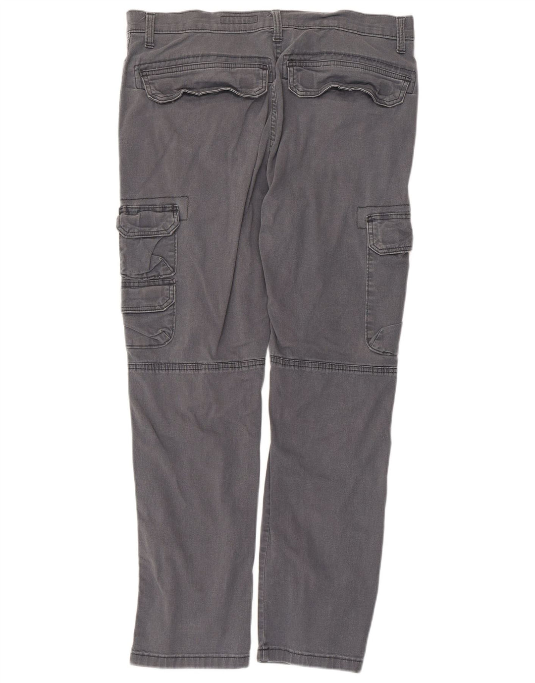 Wrangler Mens Regular Tapered Cargo Trousers W33 L30 Grey Cotton