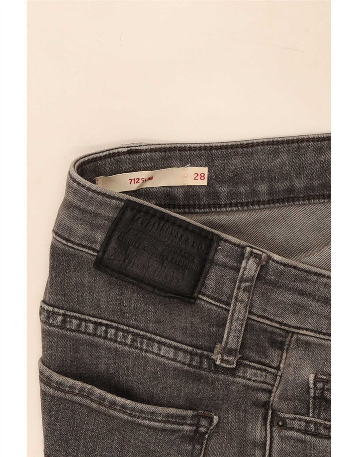 Levi's Womens 712 Slim Jeans W28 L26 Grey