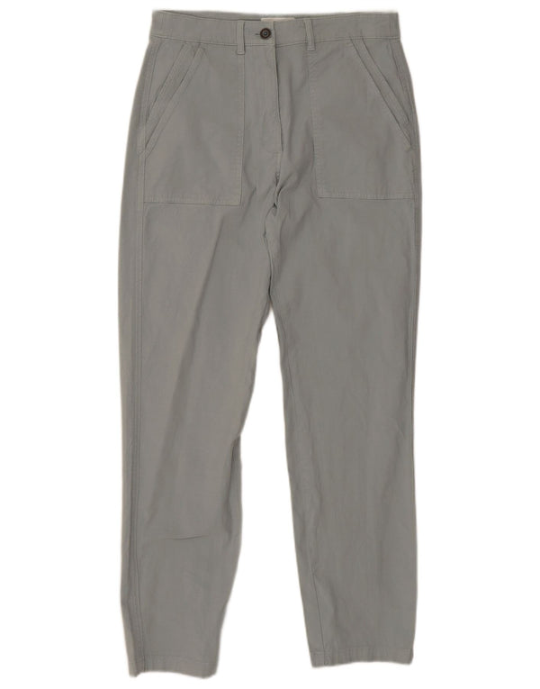 White Stuff Womens High Waist Slim Casual Trousers UK 10 Small W28 L28 Grey