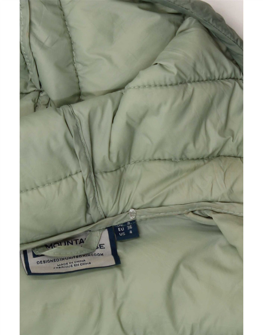 Mountain Warehouse Womens Hooded Padded Jacket UK 8 Small Green Polyester