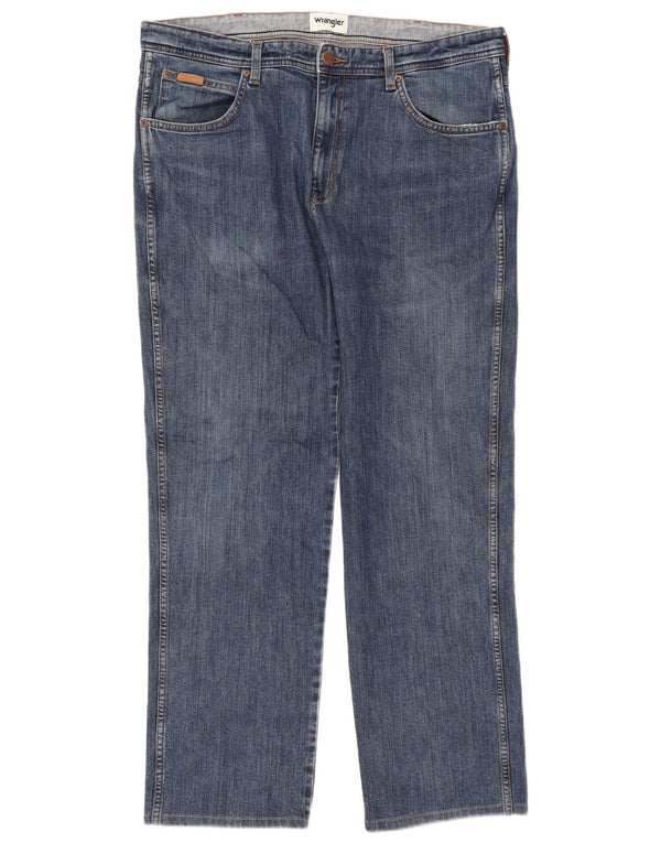 Wrangler Mens Arizona Straight Jeans W38 L30 Blue Cotton