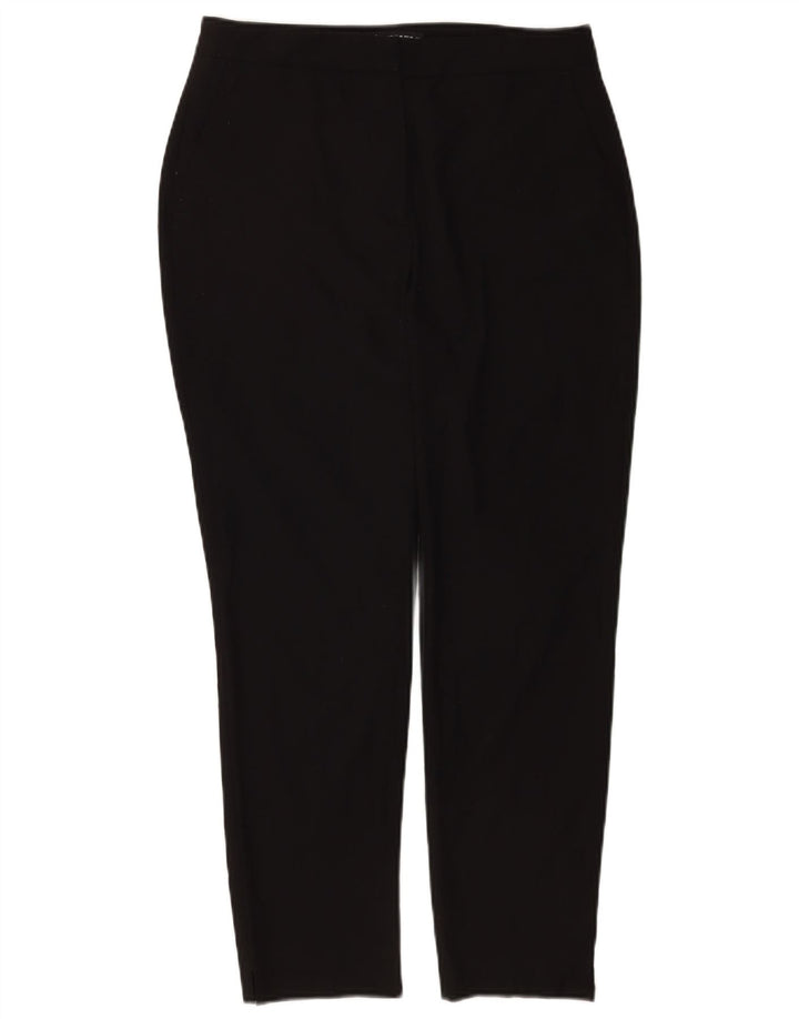 Zara Womens Slim Cropped Trousers EU 38 Small W28 L26 Black Polyester