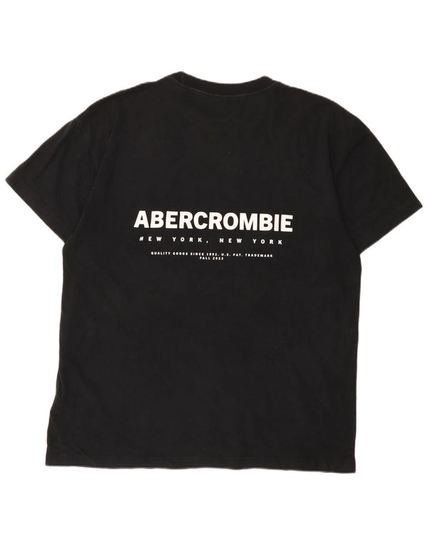 Abercrombie & Fitch Mens Graphic T-Shirt Top XL Black Cotton