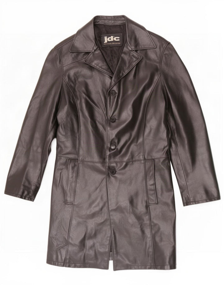 JDC Mens Leather Coat UK 38 Medium Black
