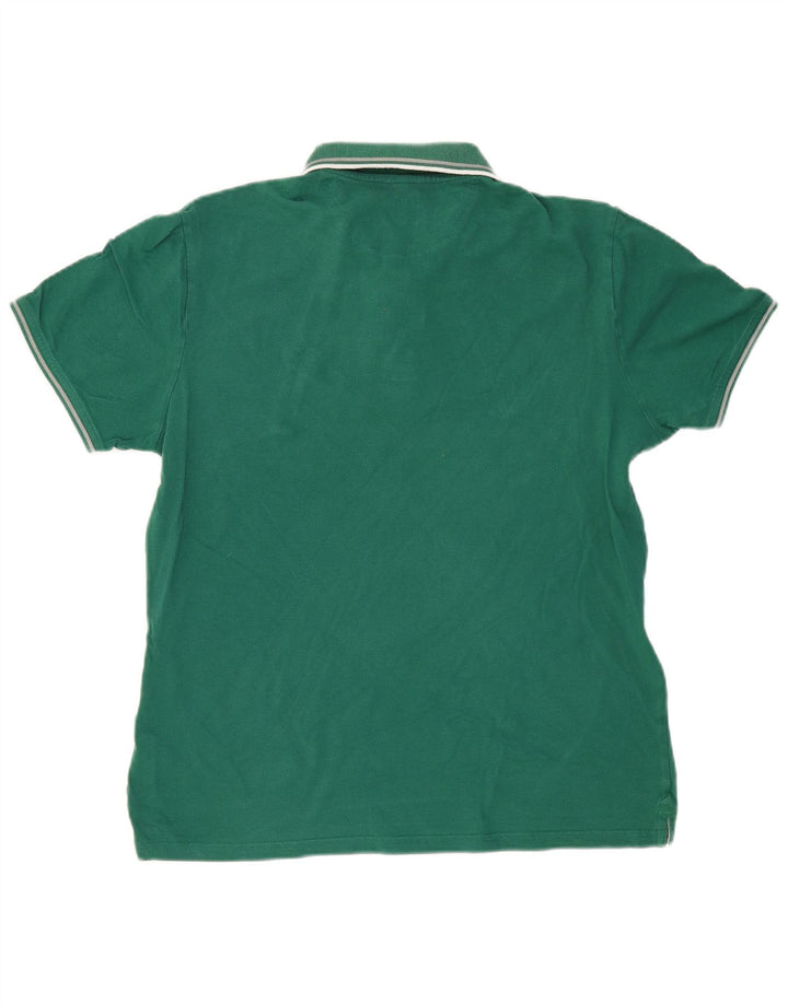 CHAMPION Mens Polo Shirt XL Green Cotton