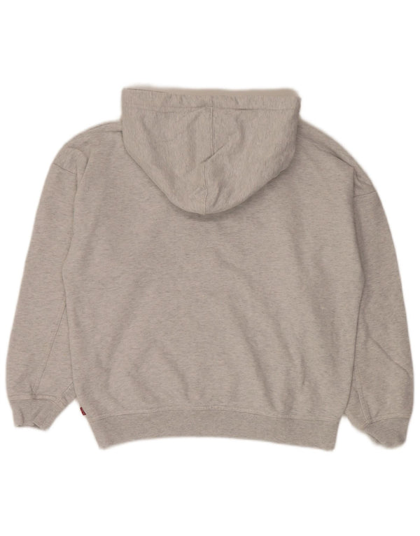 Levi's Mens Graphic Loose Fit Hoodie Jumper XS Grey Cotton