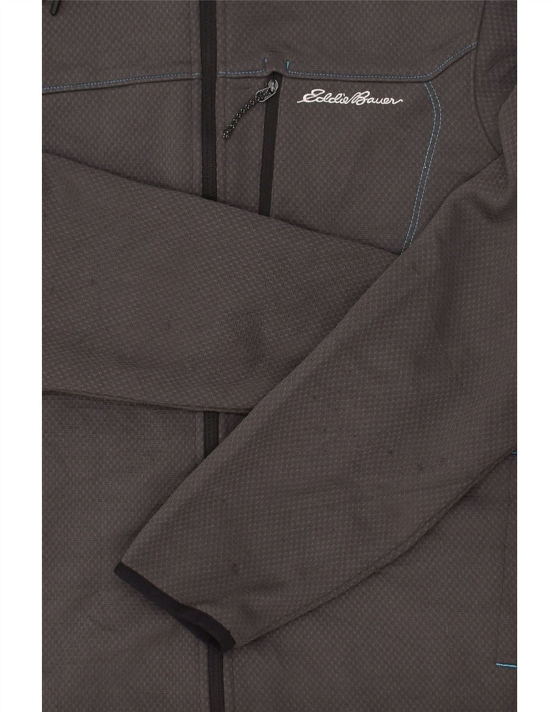 EDDIE BAUER Mens Zip Hoodie Sweater Small Grey Polyester | Vintage Eddie Bauer | Thrift | Second-Hand Eddie Bauer | Used Clothing | Messina Hembry 