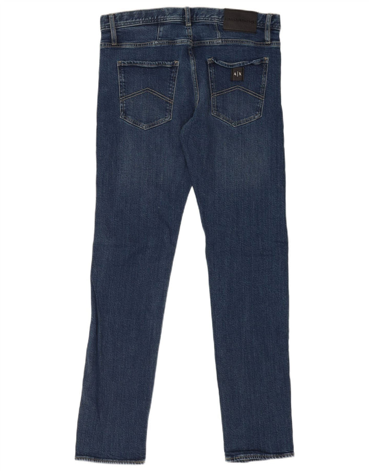 Armani Exchange Womens Slim Jeans W32 L34 Blue Cotton