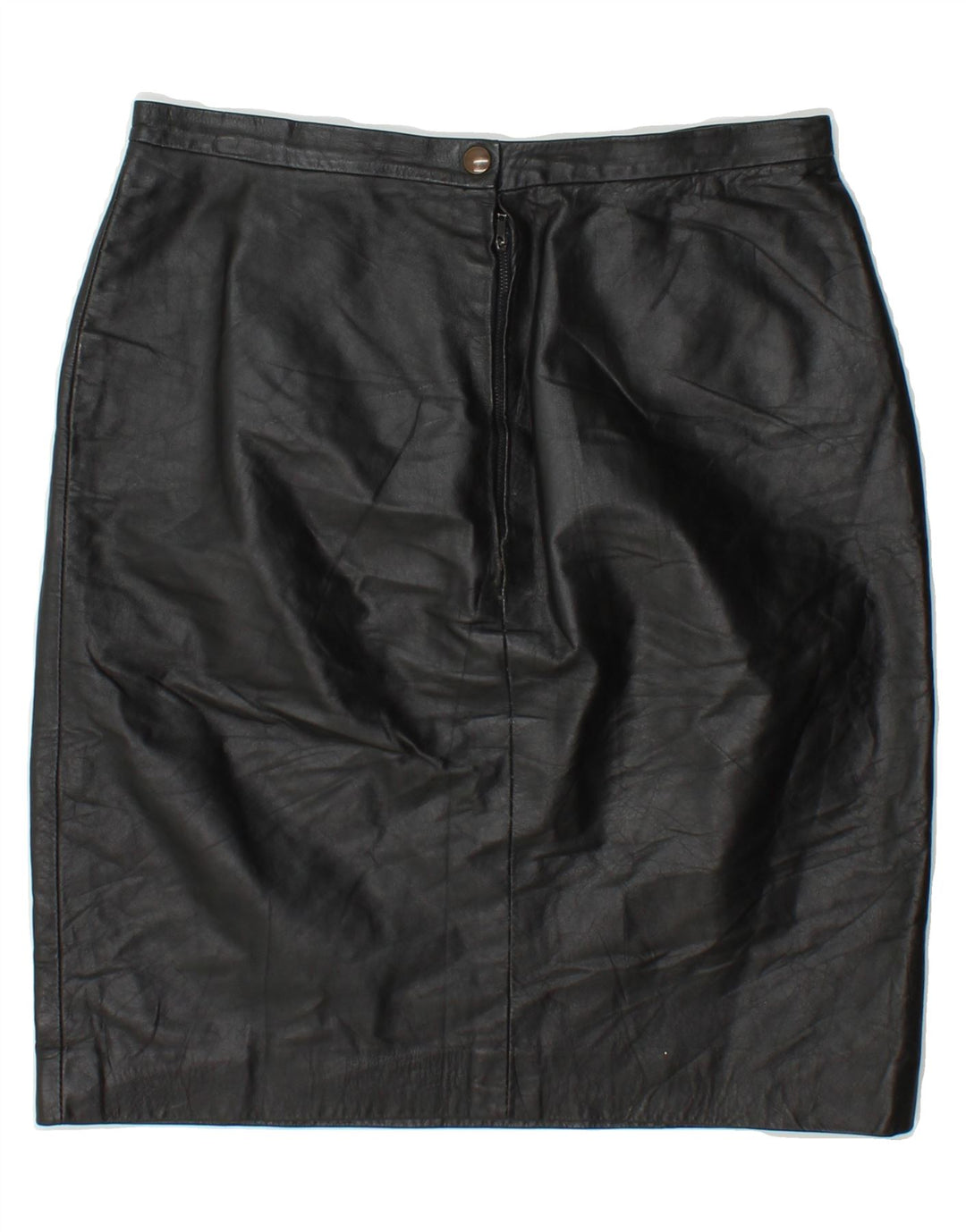 VINTAGE Womens Leather Skirt W28 Medium Black Leather Vintage Vintage and Second-Hand Vintage from Messina Hembry 