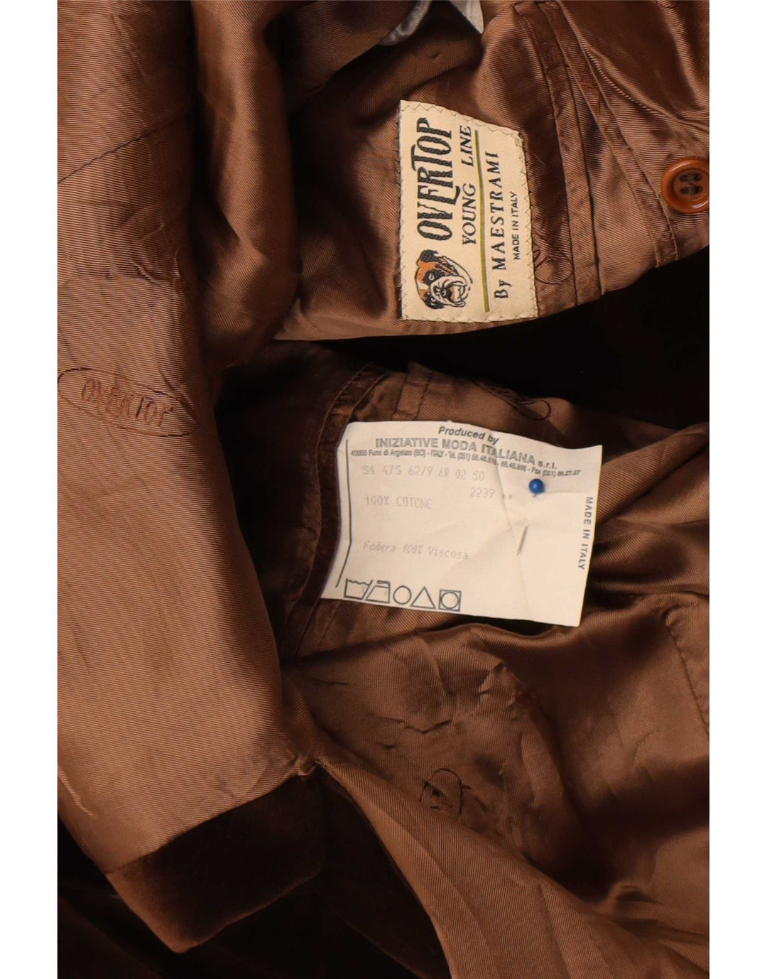 Maestrami Mens 3 Button Velvet Blazer Jacket IT 50 Large Brown Cotton