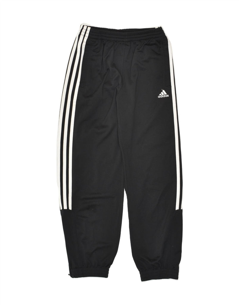 ADIDAS Boys Tracksuit Trousers 9-10 Years W24  Black Polyester | Vintage Adidas | Thrift | Second-Hand Adidas | Used Clothing | Messina Hembry 