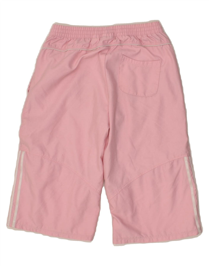 ADIDAS Girls Bermuda Sport Shorts 7-8 Years Pink Polyester | Vintage Adidas | Thrift | Second-Hand Adidas | Used Clothing | Messina Hembry 