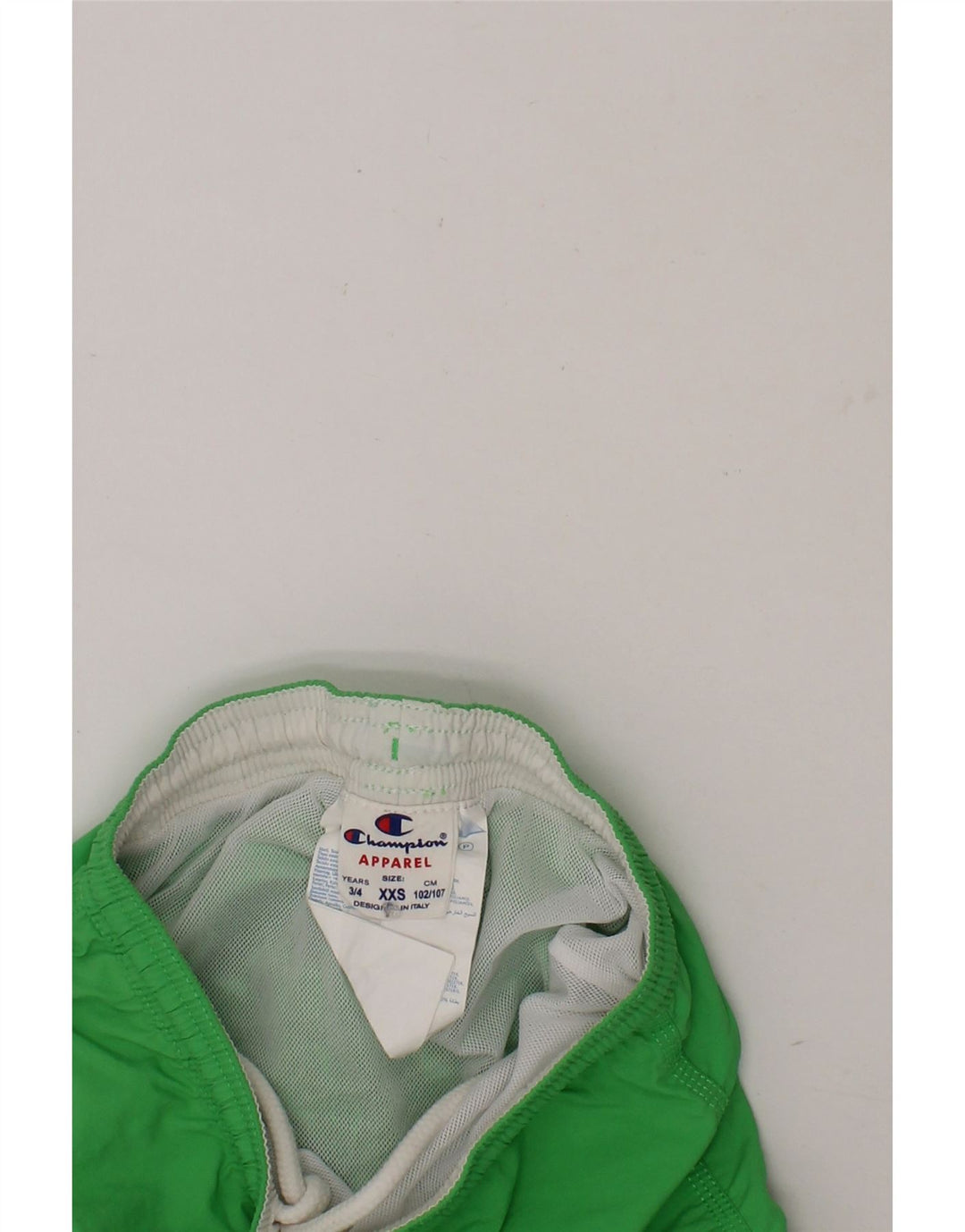 CHAMPION Boys Sport Shorts 3-4 Years 2XS Green Polyester Vintage Champion and Second-Hand Champion from Messina Hembry 