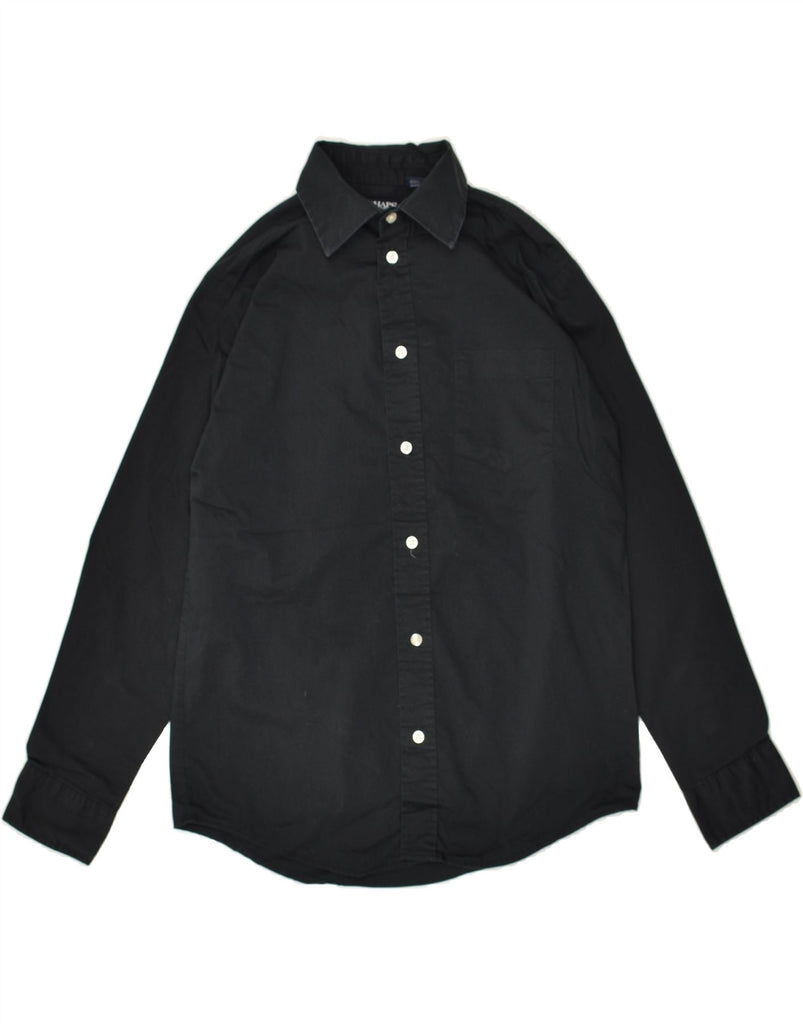 CHAPS Boys Shirt 13-14 Years Black Cotton | Vintage Chaps | Thrift | Second-Hand Chaps | Used Clothing | Messina Hembry 