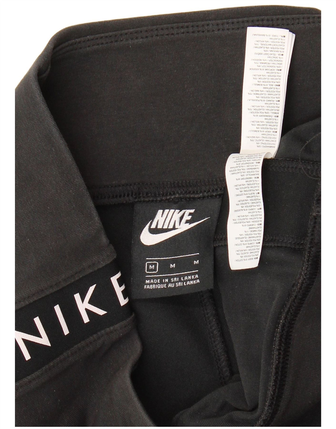 Nike Womens Graphic Sport Shorts UK 12 Medium  Black Cotton