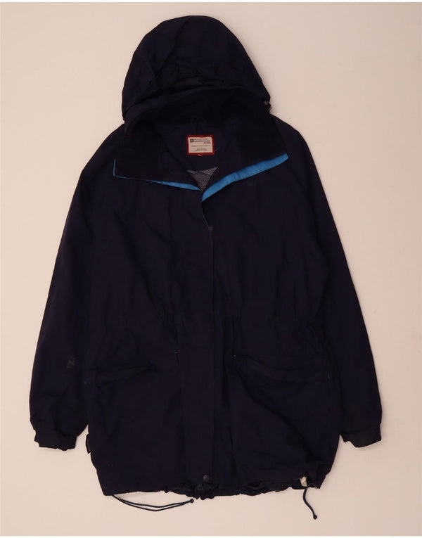 MOUNTAIN WAREHOUSE Womens Hooded Raincoat UK 22 3XL Navy Blue Nylon