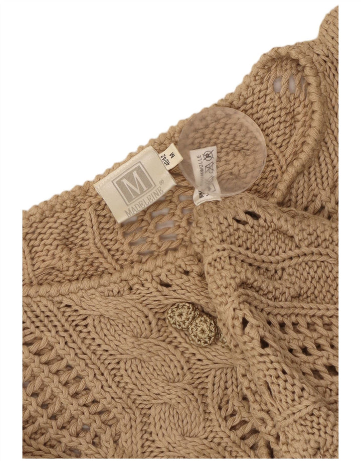 Madeleine Womens See Through Boat Neck Jumper Sweater EU 40/42 Medium Beige