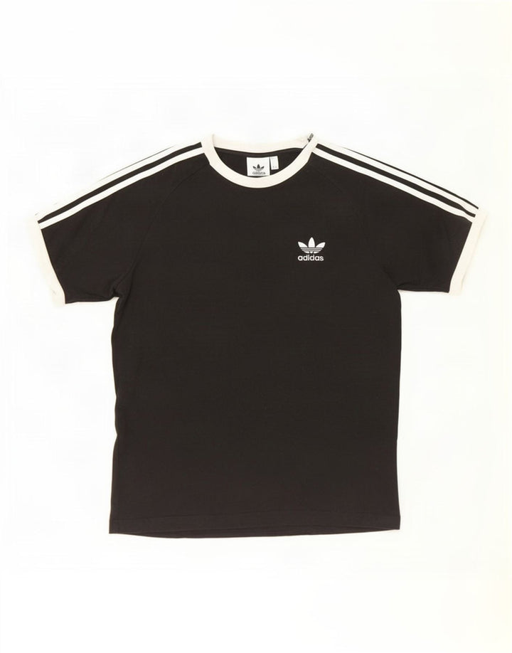 Adidas Mens T-Shirt Top Medium Black Cotton