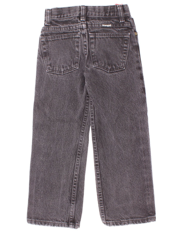 Wrangler Boys Slim Jeans 7-8 Years W22 L20 Grey Cotton