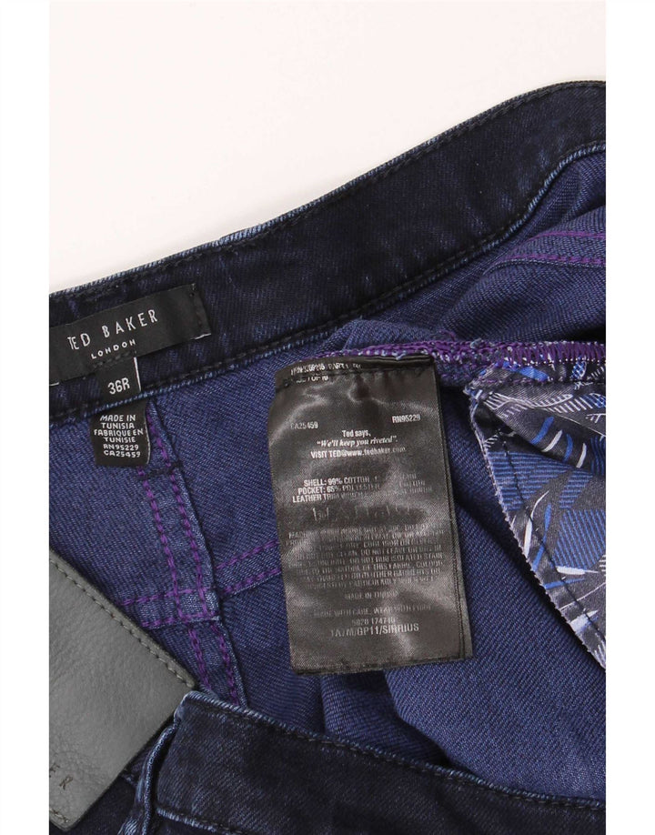 Ted Baker Mens Regular Fit Straight Jeans W36 L31 Blue Cotton