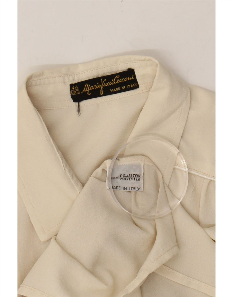 MARIO PUCCI CECCONI Womens Oversized Shirt Blouse IT 40 Small White Vintage Mario Pucci Cecconi and Second-Hand Mario Pucci Cecconi from Messina Hembry 