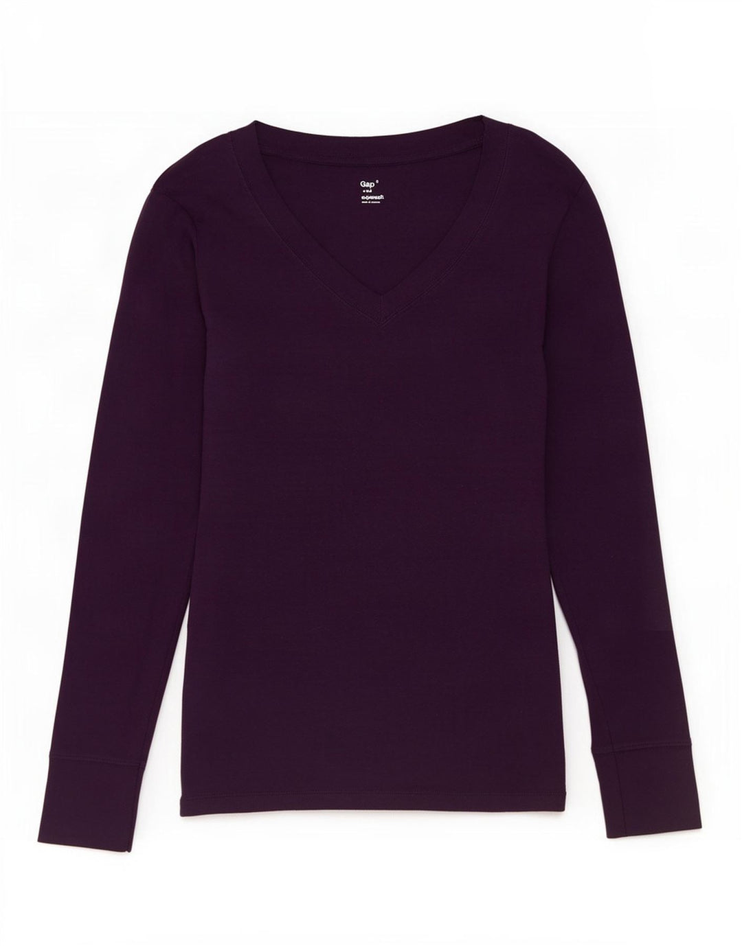 Gap Womens Top Long Sleeve UK 8 Small Purple Cotton
