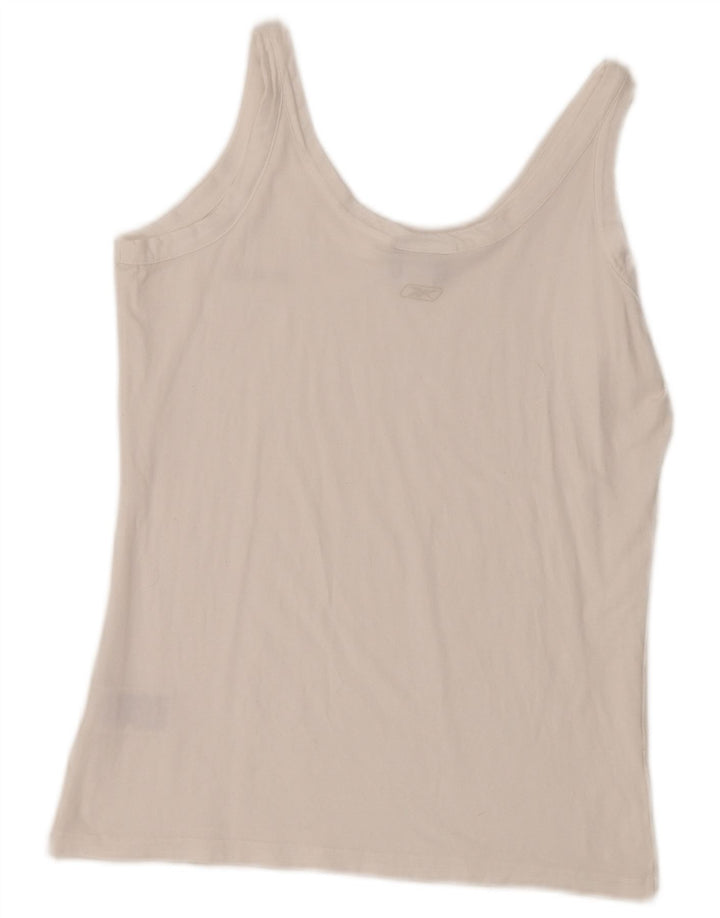 Reebok Womens Vest Top UK 18 XL White Cotton